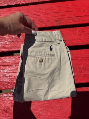 Polo by Ralph Lauren Beige/Tan Chino Shorts with Navy Label
